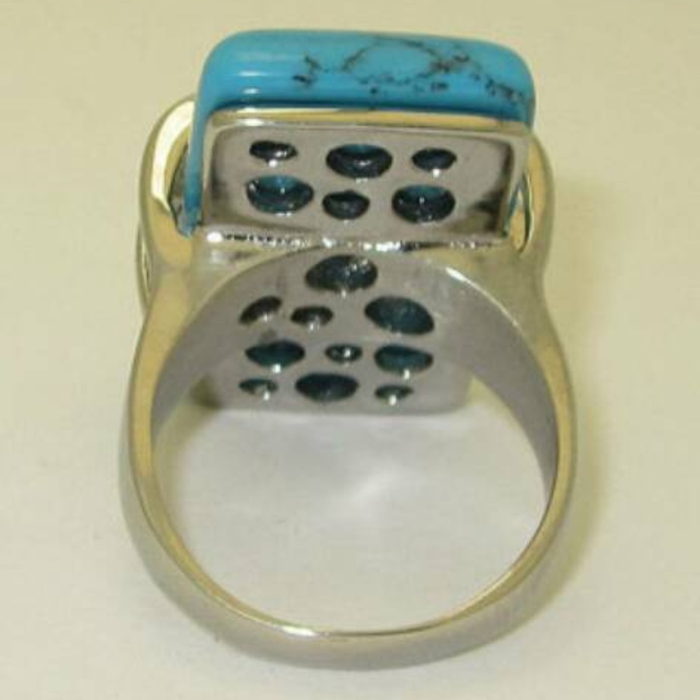 Sold out sring stainless steel genuine turquoise - Picture 8 of 8